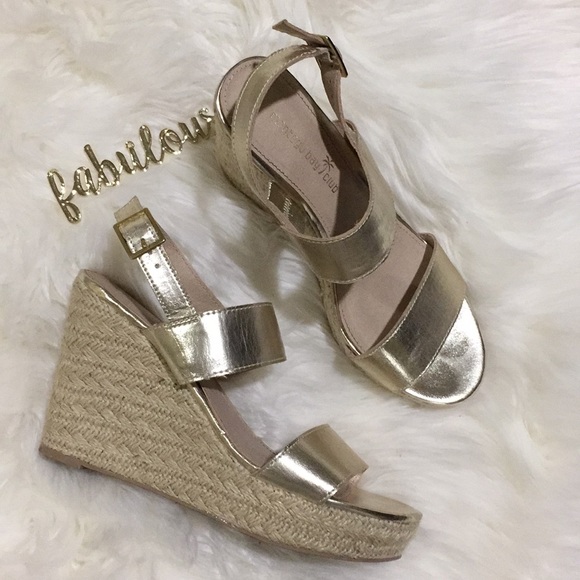 Montego Bay Club Shoes - Montego Bay Club gold metallic wedges